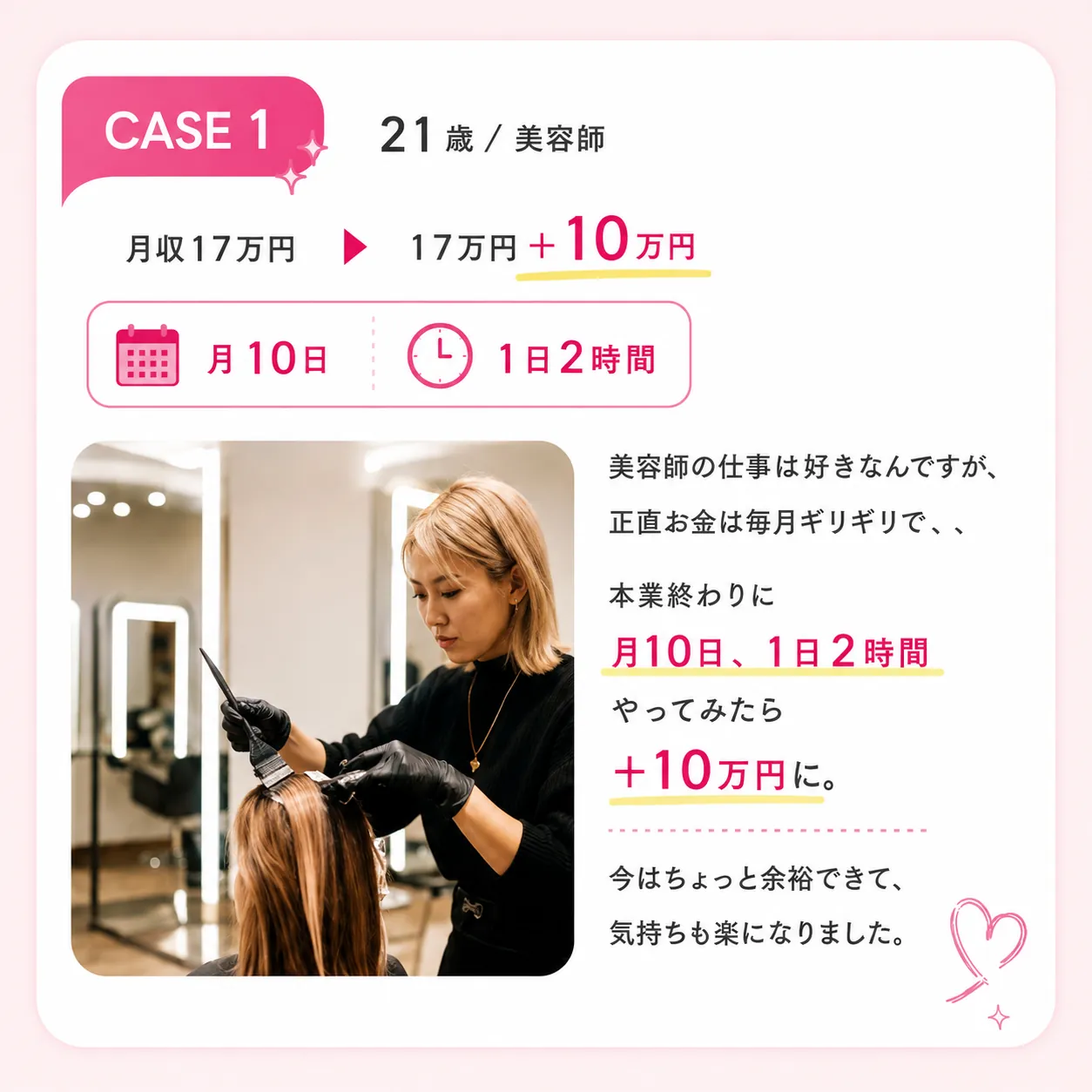 口コミレビュー CASE1 美容師