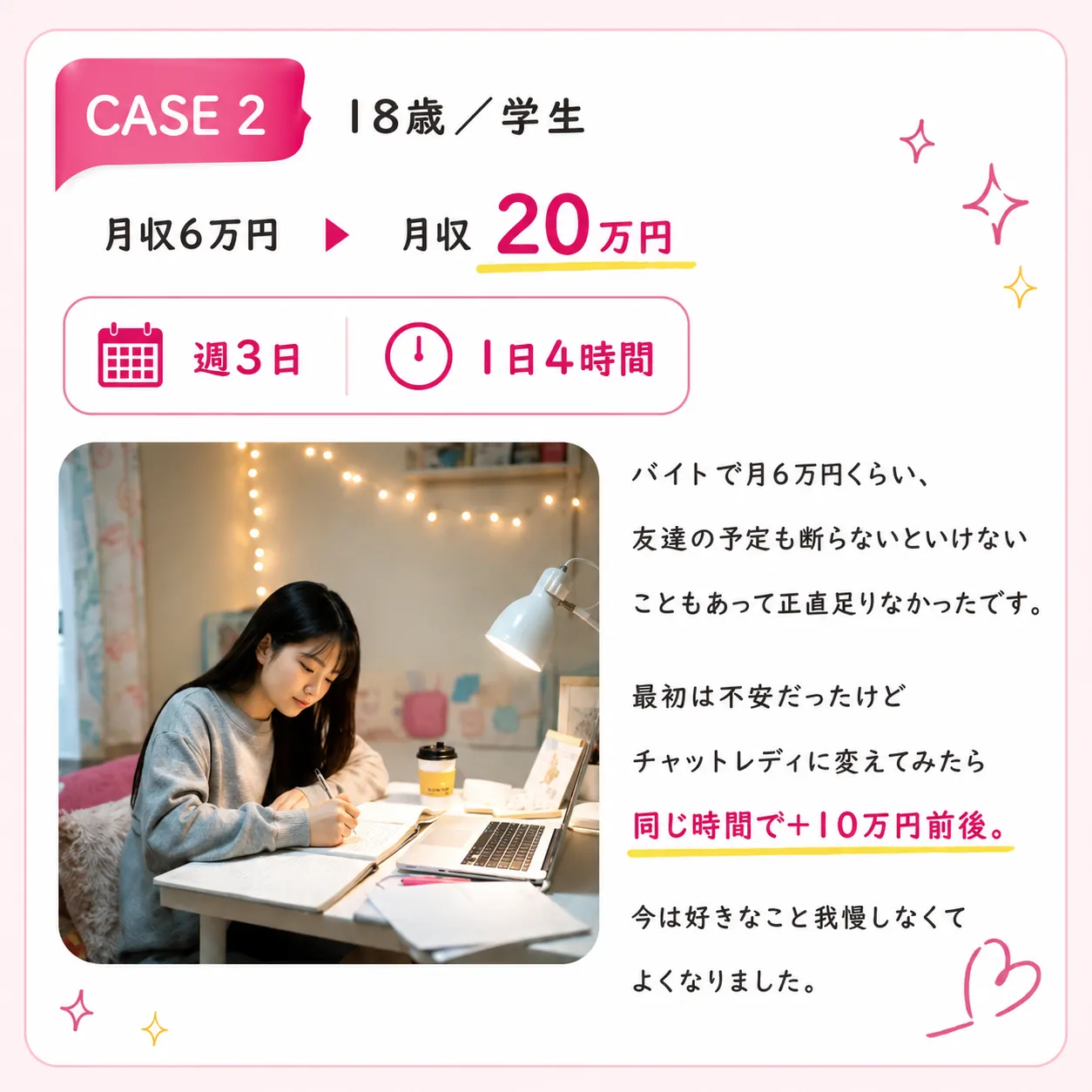 口コミレビュー CASE2 学生